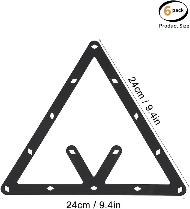 uvbws 6 Pcs Billiards Magic Ball Rack, Triangle Magic Rack 8 9 10 Ball,Bracket triangle club accessories - Image 2
